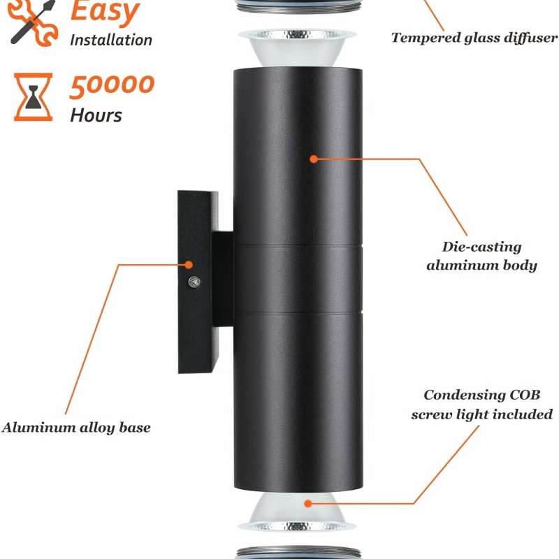 Waterproof Double-head Wall lamp